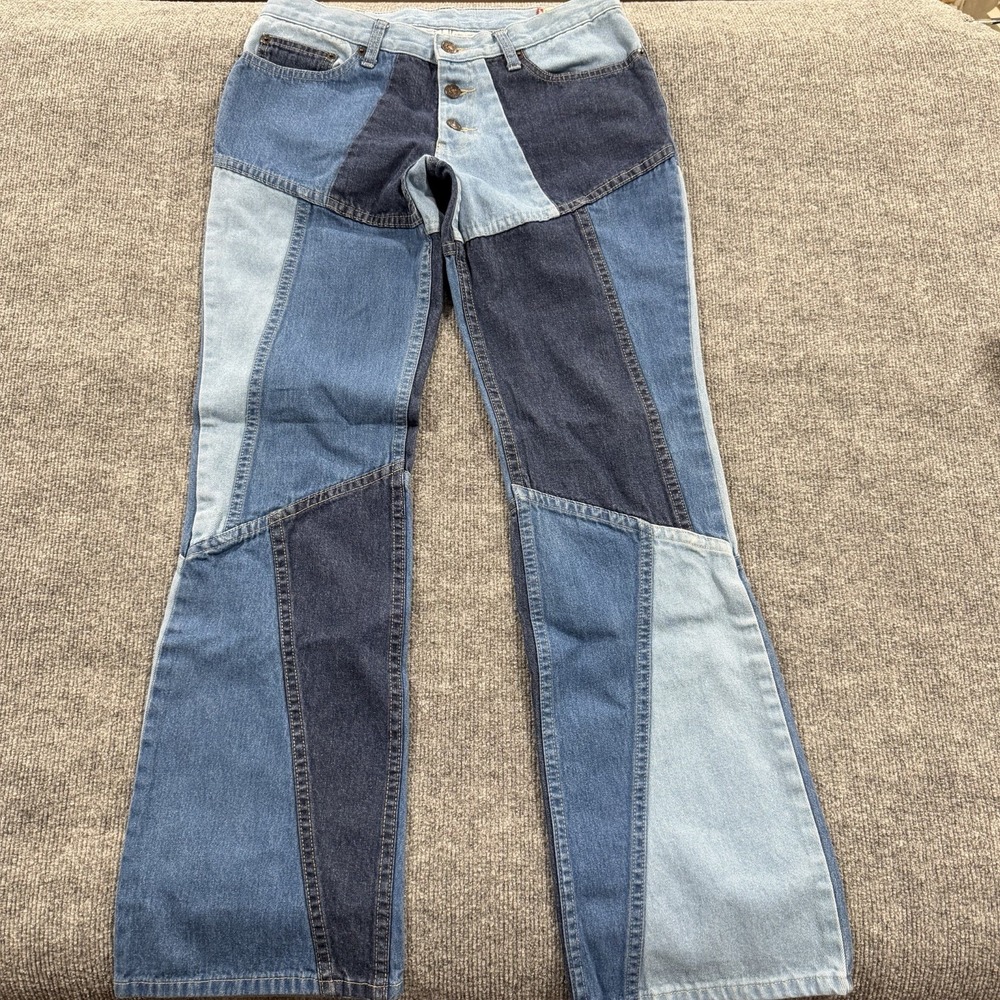 Levi's Red Tab Patchwork Flare Jeans Hong Kong Size 7JR=30X31.5 Vintage 2001